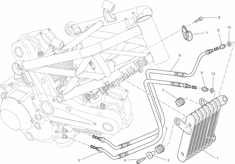 Wszystkie części do Ch? Odnica Oleju Ducati Monster 795 EU Thailand 2015